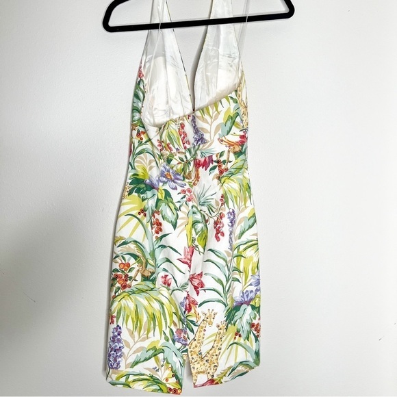 VTG Y2K Muse Floral Linen Garden Party Halter Dress Size 6 Women’s - Picture 3 of 6